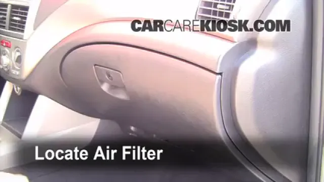 2009 Subaru Forester XT Limited 2.5L 4 Cyl. Turbo Filtro de aire (interior) Cambio